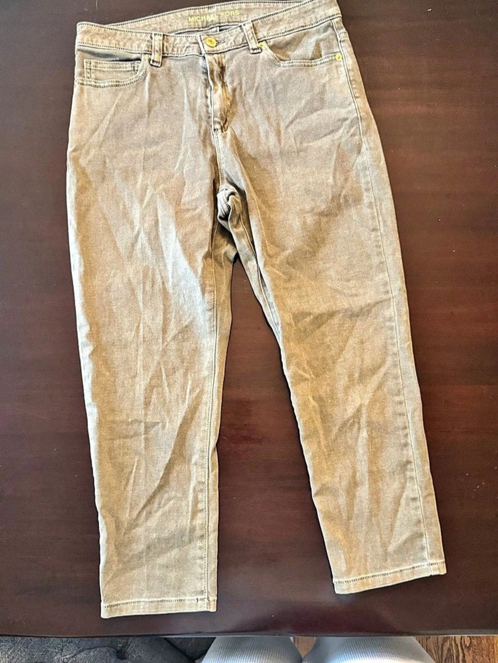 Michael Kors Izzy Cropped Skinny Jeans Gray Size 8